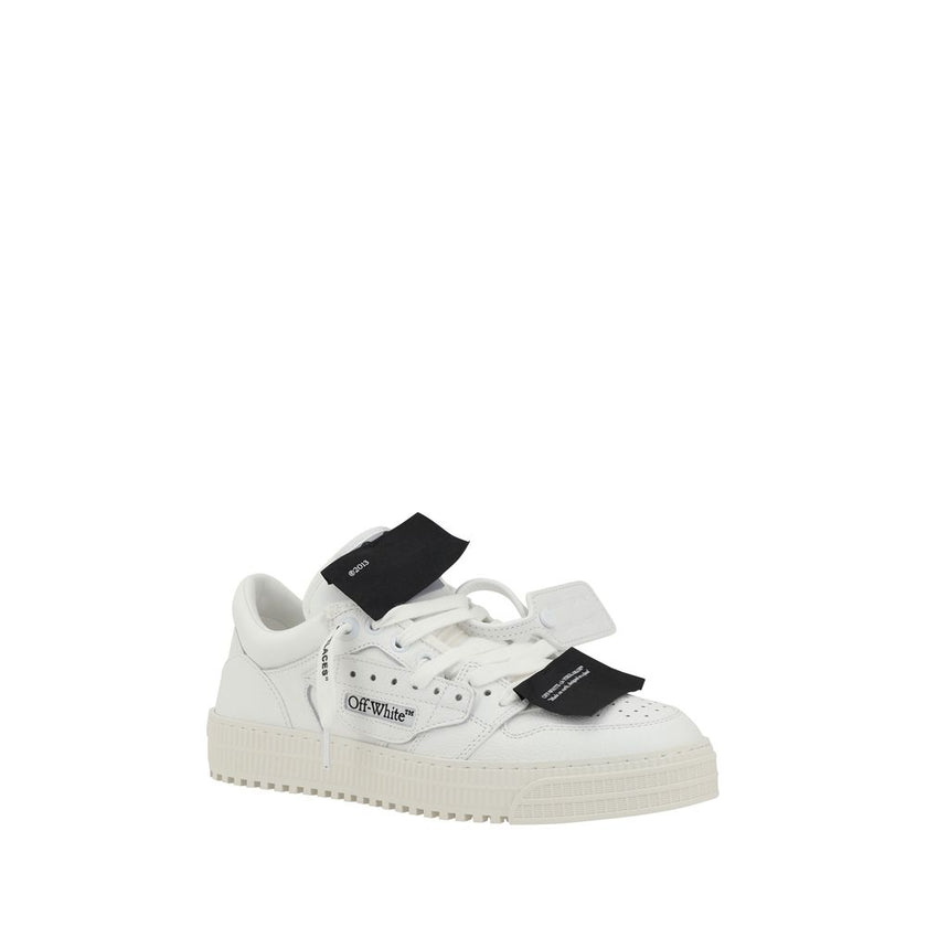 Low Top 3.0 Off Court SneakersLow Top 3.0 Off Court leather Sneakers by Off-White feature a lace-up front closure and a perforated round toe. Paneled design, inner panels are decorated with the brand’s iconic Arrow logo, while the flat sole ensures comfor