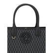 Black Cotton HandbagThe La Medusa Tote Bag by Versace is an iconic accessory with a strong character. Made with an Allover V pattern, it is embellished with the unmistakable La Medusa accessory on the front. Equipped with double handles for versatile port