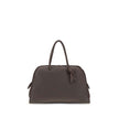 Brown Calf Leather Bos Taurus HandbagThe Le Grand Tourisme Travel Bag by Jacquemus reinterprets the classic bowling bag in a modern and sophisticated key. Made of grained leather, it features a structured and functional design with a two-way zipper closur