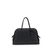 Black Calf Leather Bos Taurus HandbagThe Le Grand Tourisme Travel Bag by Jacquemus reinterprets the classic bowling bag in a modern and sophisticated key. Made of grained leather, it features a structured and functional design with a two-way zipper closur