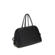 Black Calf Leather Bos Taurus HandbagThe Le Grand Tourisme Travel Bag by Jacquemus reinterprets the classic bowling bag in a modern and sophisticated key. Made of grained leather, it features a structured and functional design with a two-way zipper closur