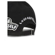 Black Cotton Cap (Baseball Hat)The Dsquared2 X Magliano Baseball Hat combines the Caten brothers’ urban style with the Italian brand’s irreverent aesthetic. Featuring a contrasting signature on the front, it features side and back lettering that adds a di