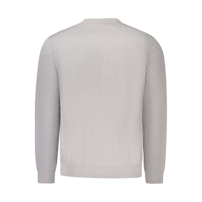 Gray Cotton Men SweaterElevate your wardrobe with the epitome of sleek sophistication in this Hugo Boss long-sleeved sweatshirt. Crafted from premium cotton for supreme comfort, its brushed interior offers an extra touch of coziness. The crew neck design