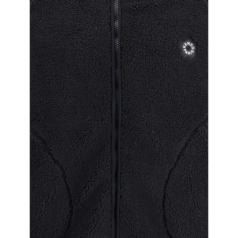 Black Polyester Full-Length JacketKenzo’s Boke Flower 2.0 fleece Jacket combines comfort and urban style in a practical and distinctive design. Made of soft fleece, it features a hood and front closure with a double-slider zipper, which ensures functional
