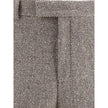Gray Fleece Wool Casual PantsFerragamo’s wide chevron Pants recalls the timeless elegance of the 1920s with a refined, flowing silhouette. Crafted with tailored construction, it features a wide leg with an ironed crease that enhances the movement of the f