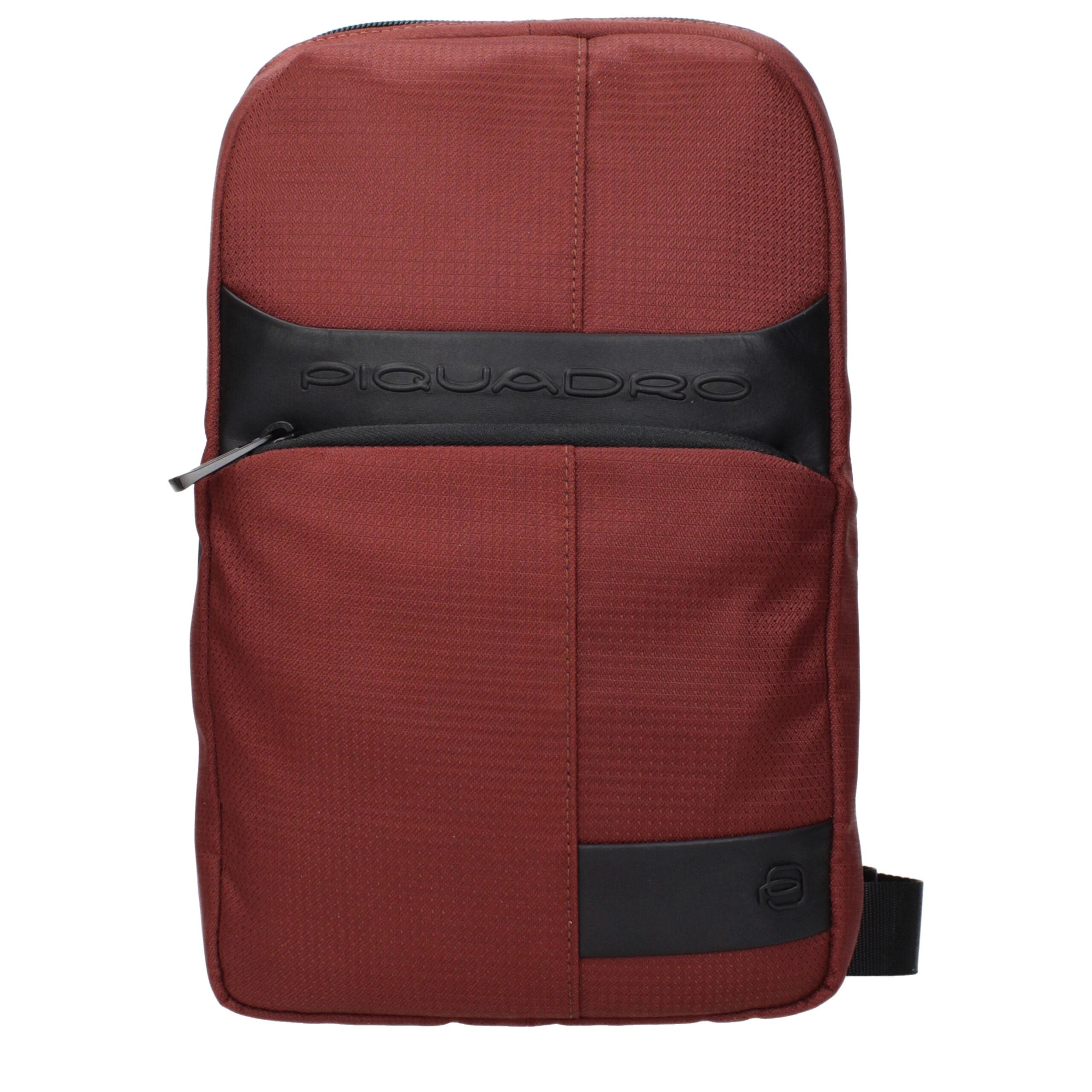 Red Synthetic Crossbody Bag with Adjustable Strap