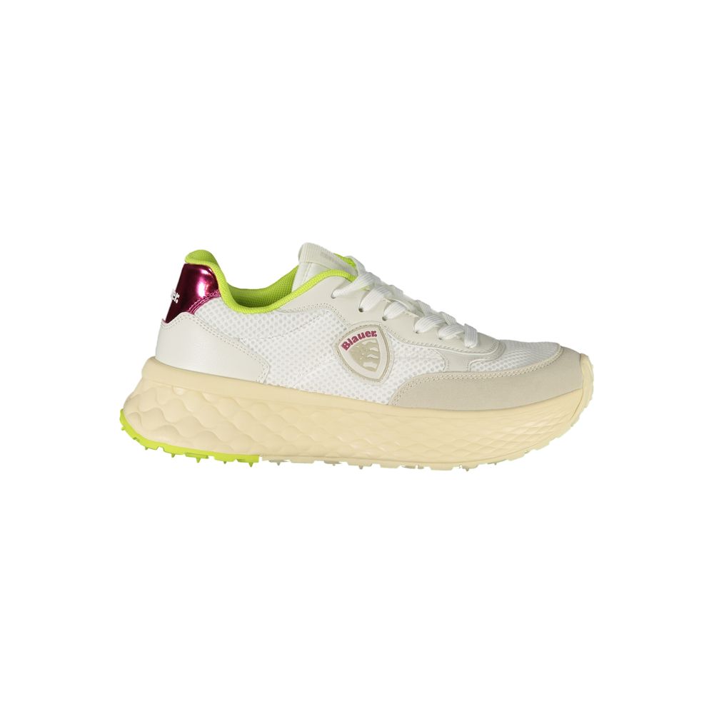 White Synthetic Women’s Sneaker with Contrasting Details