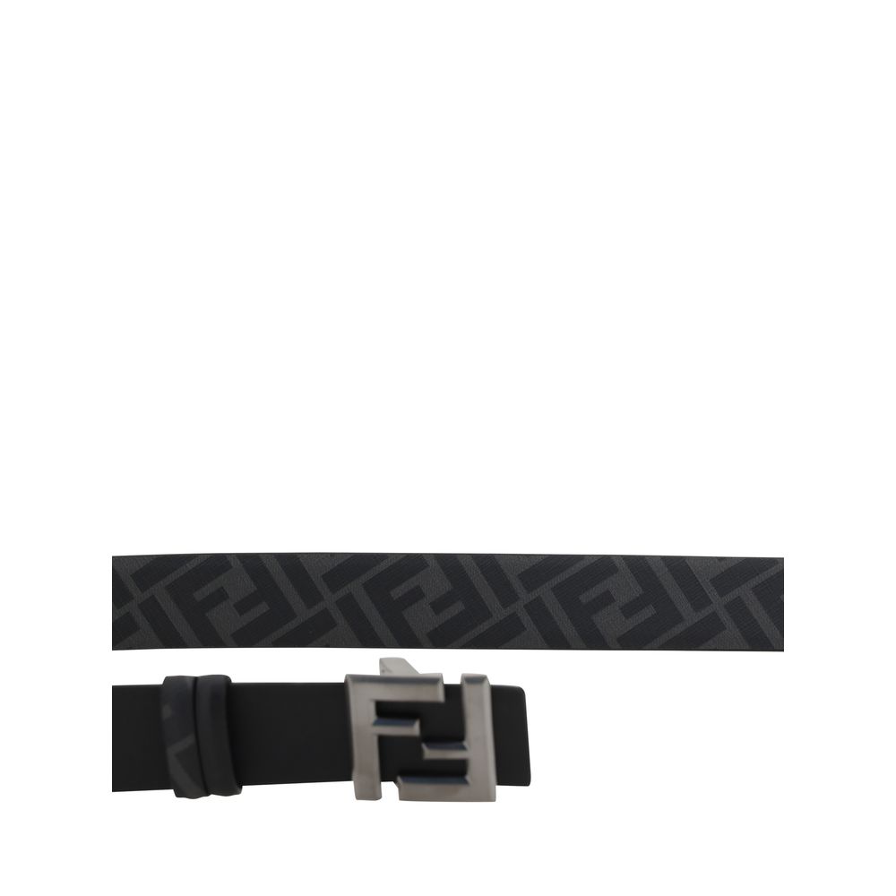 FF Logo reversible BeltThe Fendi FF Logo reversible Belt is a versatile and classy accessory. Crafted from smooth leather, it offers two looks in one: on one side, the FF pattern printed with the brand’s iconic logo, while on the other, a more sober and m
