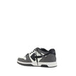 Gray Calf Leather Bos Taurus Low Top SneakersOut of Office Sneakers by Off-White feature a perforated round toe that offers breathability and comfort. The flat sole provides stability, while the iconic embossed Arrow logo on the side panel adds a distinct