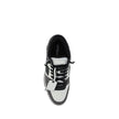 Gray Calf Leather Bos Taurus Low Top SneakersOut of Office Sneakers by Off-White feature a perforated round toe that offers breathability and comfort. The flat sole provides stability, while the iconic embossed Arrow logo on the side panel adds a distinct