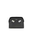 Leather Hug Fanny PackThe leather Hug Fanny Pack by Ferragamo reinterprets the iconic shapes of the collection in a compact and elegant version. Made of fine leather, it opens with a bridge and double magnet, revealing an interior also lined in leather. V