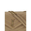 Beige Calf Leather Bos Taurus Shoulder BagThe LouLou Shoulder Bag by Saint Laurent is an icon of timeless elegance. Crafted with the unmistakable quilted design, it features a front closure with magnetic flap embellished with the brass logo applied on the