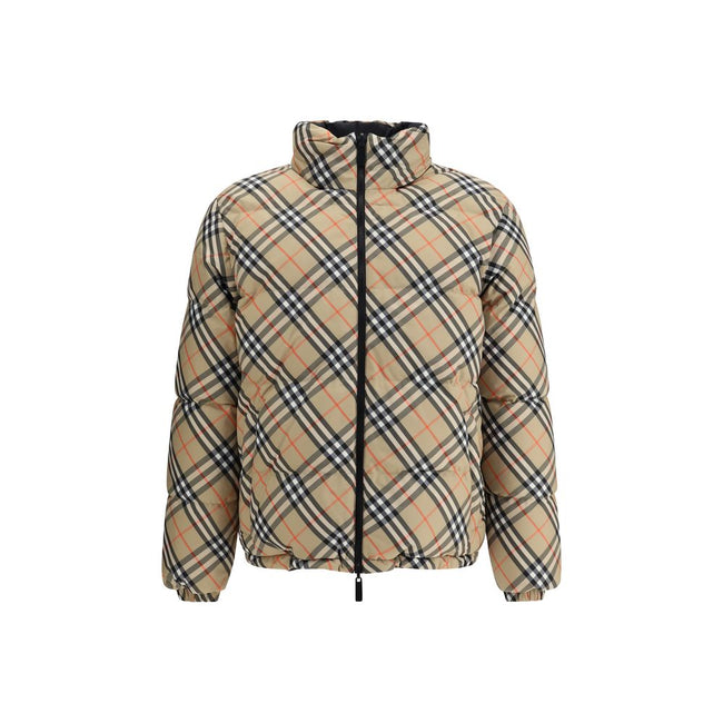 Multicolor Polyamide ClothingBurberry’s Reversible Check Down Jacket, filled with down and goose down, offers a comfortable and versatile fit with its reversible design emblazoned with the famous Burberry Check. It features a double-slider zipper closure,