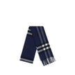 Blue Cashmere ScarfBurberry’s cashmere Check pattern Scarf is a timeless and iconic accessory. Made of soft cashmere, it features fringed profiles, frayed hems and the unmistakable Burberry Check pattern. Complemented by an internal logo label, it combine