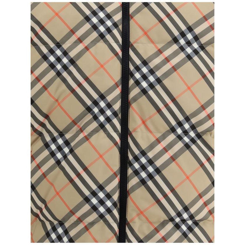 Multicolor Polyamide ClothingBurberry’s Reversible Check Down Jacket, filled with down and goose down, offers a comfortable and versatile fit with its reversible design emblazoned with the famous Burberry Check. It features a double-slider zipper closure,