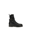 Black Calf Leather Bos Taurus Ankle BootsBurberry’s Buckle Ankle Boots combine contemporary style and functionality. Featuring a rounded toe and an above-ankle height, they have a handy pull-on back for easy on-and-off wear. The logo buckle on the ankle a