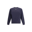 Blue Cotton SweatshirtFendi’s jersey Sweatshirt combines comfort and style in a contemporary design. Featuring a ribbed crew neck, hem and cuffs, it has two practical front welt pockets and a logo ball on the front, an iconic detail that signs the garment