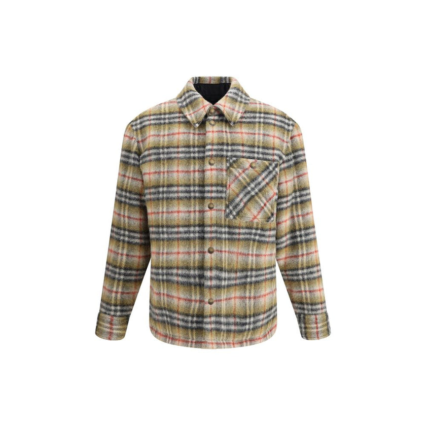 Multicolor Wool CoatBurberry’s Check wool Jacket features a classic collar and a front snap-button closure. Featuring the iconic check pattern, it is completed with a patch pocket on the front for a timeless look with British style. Season: AW25 Fit: Slim