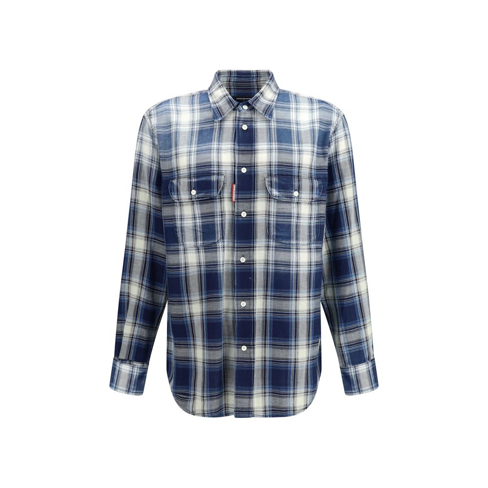 Multicolor Cotton Pattern ShirtThe Canadian check Shirt by Dsquared2 features a classic and versatile design with a traditional collar and long sleeves finished with buttoned cuffs. The front placket is embellished with a stitched logo label, while two fl