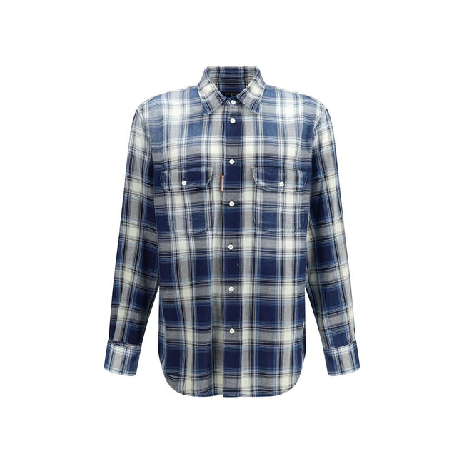 Multicolor Cotton Pattern ShirtThe Canadian check Shirt by Dsquared2 features a classic and versatile design with a traditional collar and long sleeves finished with buttoned cuffs. The front placket is embellished with a stitched logo label, while two fl