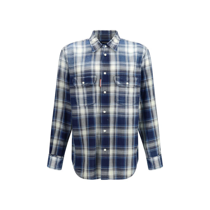 Multicolor Cotton Pattern ShirtThe Canadian check Shirt by Dsquared2 features a classic and versatile design with a traditional collar and long sleeves finished with buttoned cuffs. The front placket is embellished with a stitched logo label, while two fl