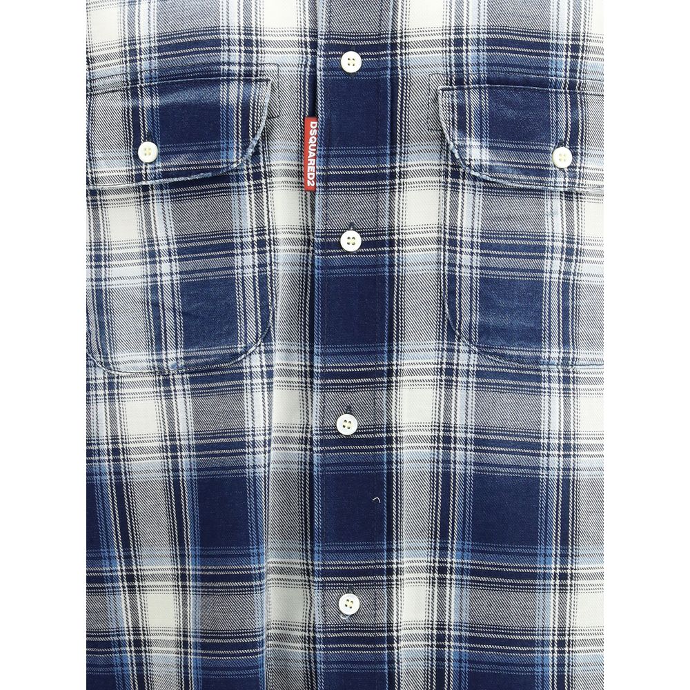Multicolor Cotton Pattern ShirtThe Canadian check Shirt by Dsquared2 features a classic and versatile design with a traditional collar and long sleeves finished with buttoned cuffs. The front placket is embellished with a stitched logo label, while two fl