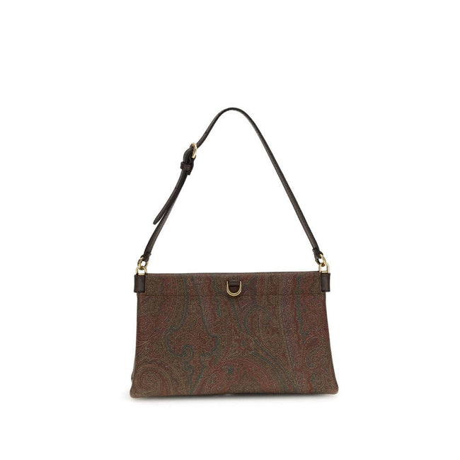Multicolor Cotton Shoulder BagEtro’s Talk mini Shoulder Bag is crafted in the iconic Paisley-patterned jacquard fabric, a distinctive symbol of the Maison. Compact and elegant, it features a magnetic top closure that can be activated via the external meta