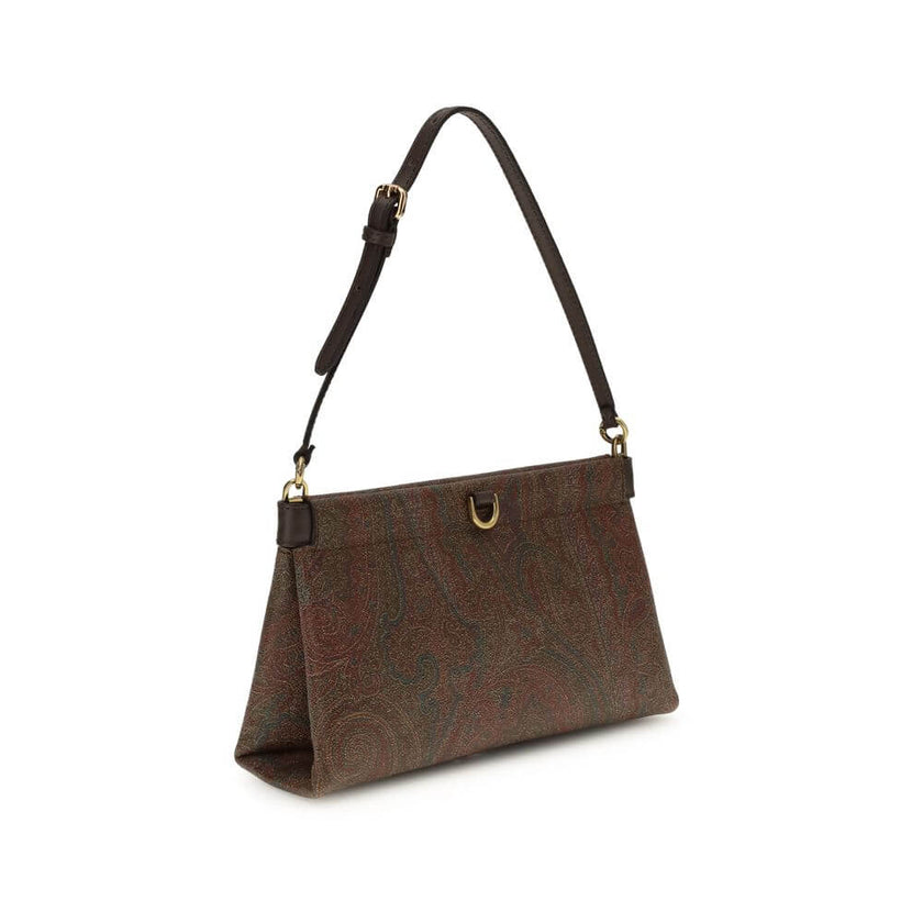 Multicolor Cotton Shoulder BagEtro’s Talk mini Shoulder Bag is crafted in the iconic Paisley-patterned jacquard fabric, a distinctive symbol of the Maison. Compact and elegant, it features a magnetic top closure that can be activated via the external meta