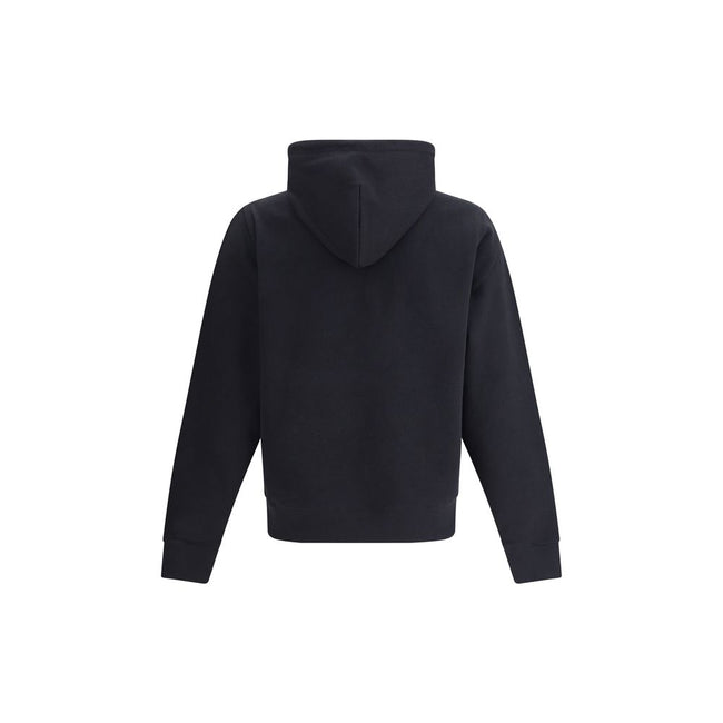 Black Cotton SweatshirtBurberry’s EKD Hoodie combines comfort and sophistication in a distinctive design. Made of lightweight terry-effect cotton with a slim fit, it is embellished with the logo and iconic Equestrian Knight Design embroidered on a sandy b