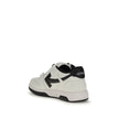Out Of Office SneakersLeather Out Of Office Sneakers by Off-White feature a lace-up front closure and a round toe. The side panels are decorated with the brand’s iconic Arrow logo, while the flat sole ensures comfort. A distinctive detail is the applied z