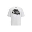 White Cotton T-ShirtDsquared2’s cotton T-Shirt is an essential garment with a distinctive urban spirit. Made of soft and comfortable cotton, it features a classic ribbed crew neck that ensures an impeccable fit. On the front stands out the logo print, an