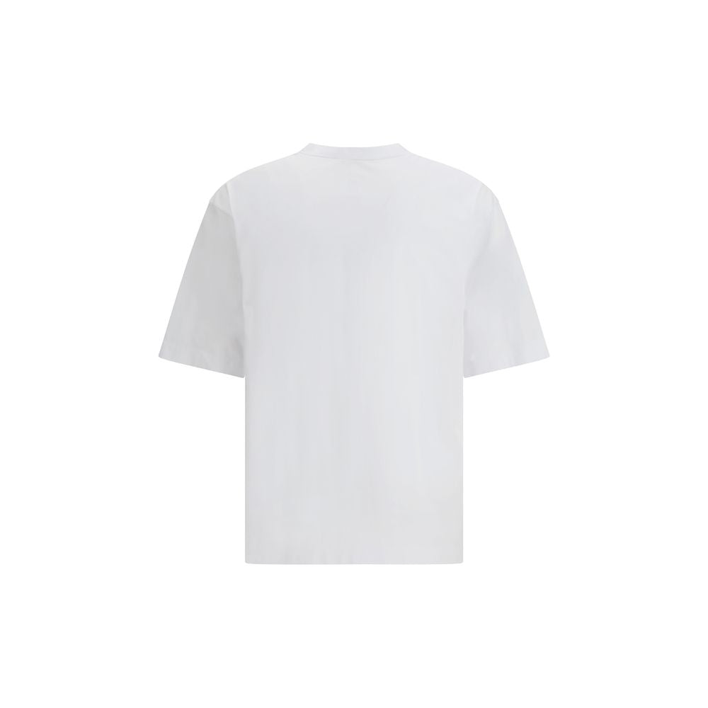 White Cotton T-ShirtDsquared2’s cotton T-Shirt is an essential garment with a distinctive urban spirit. Made of soft and comfortable cotton, it features a classic ribbed crew neck that ensures an impeccable fit. On the front stands out the logo print, an