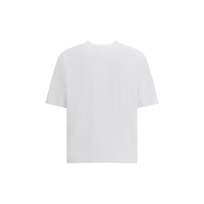 White Cotton T-ShirtDsquared2’s cotton T-Shirt is an essential garment with a distinctive urban spirit. Made of soft and comfortable cotton, it features a classic ribbed crew neck that ensures an impeccable fit. On the front stands out the logo print, an
