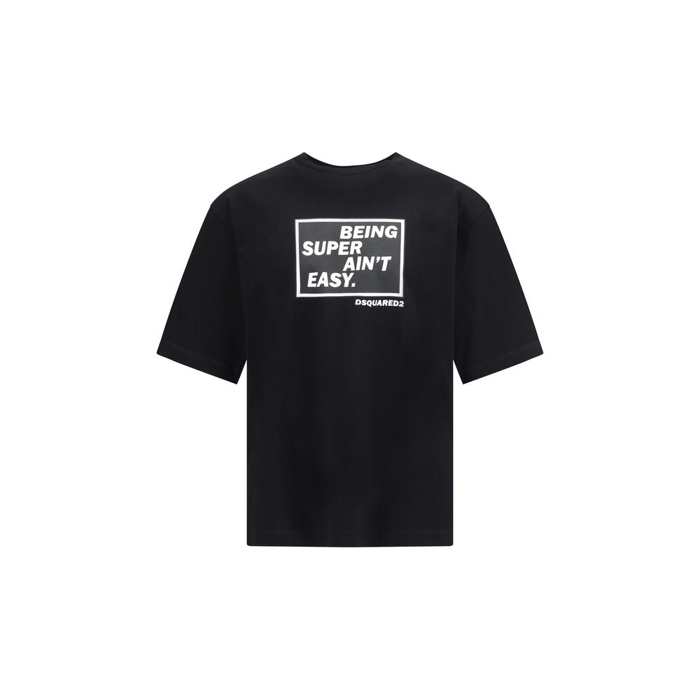 Black Cotton T-ShirtDsquared2’s print T-Shirt is an essential garment with a young and dynamic spirit. Made from soft cotton, it features a classic ribbed crew neck for comfort and a regular fit. The printed logo on the front adds a graphic and distinctiv