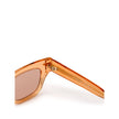 Orange Acetate SunglassesBottega Veneta Orange Recycled Acetate Sunglasses. Transparent crystal effect frame, orange lens, gold details on the temples Composition: Acetate Internal SKU: 25GIU77 Brand SKU: 669573V2Q307505Orange Acetate Sunglasses${tagsBott
