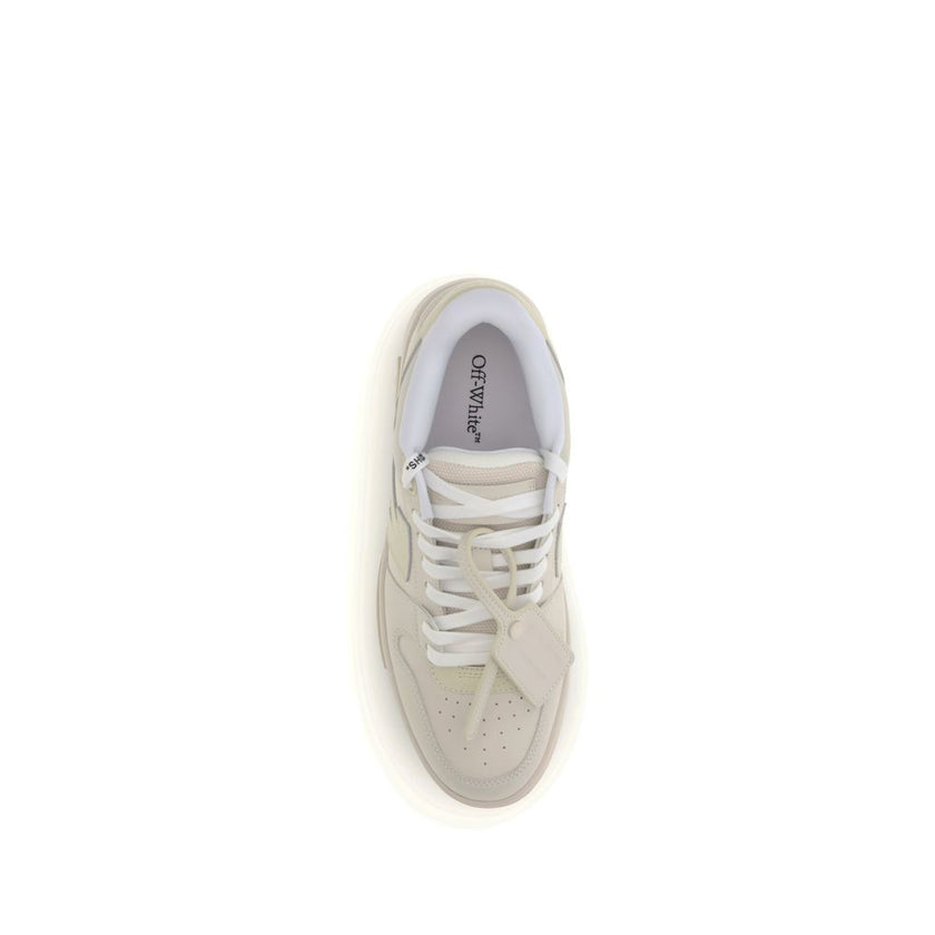 Cream Rubber Chunky SneakersOff-White’s Out of Office Sneakers feature a perforated round toe that offers breathability and comfort. The flat sole provides stability, while the iconic embossed Arrow logo on the side panel adds a distinctive touch to the d