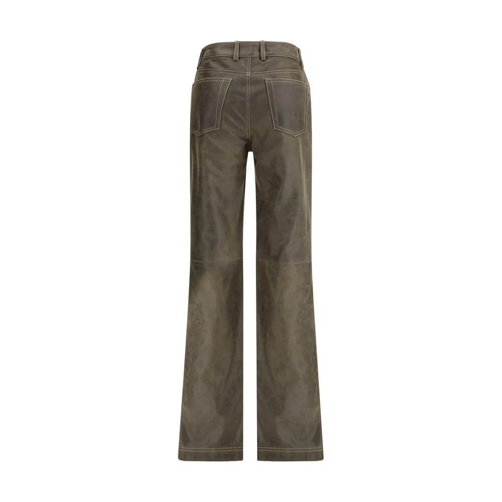 Brown Leather PantsEtro’s leather Pants feature a straight style with a mid-rise waist that ensures a comfortable and modern fit. The zip-and-button front closure ensures practicality and security, while the five-pocket design adds a classic and functiona
