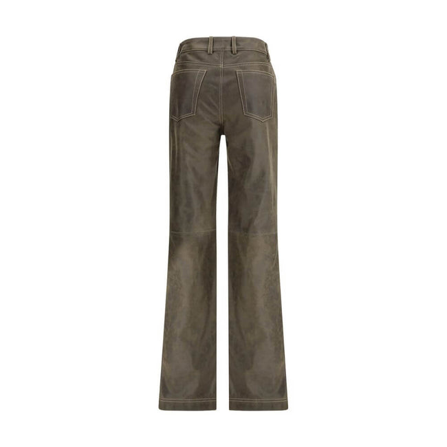 Brown Leather PantsEtro’s leather Pants feature a straight style with a mid-rise waist that ensures a comfortable and modern fit. The zip-and-button front closure ensures practicality and security, while the five-pocket design adds a classic and functiona