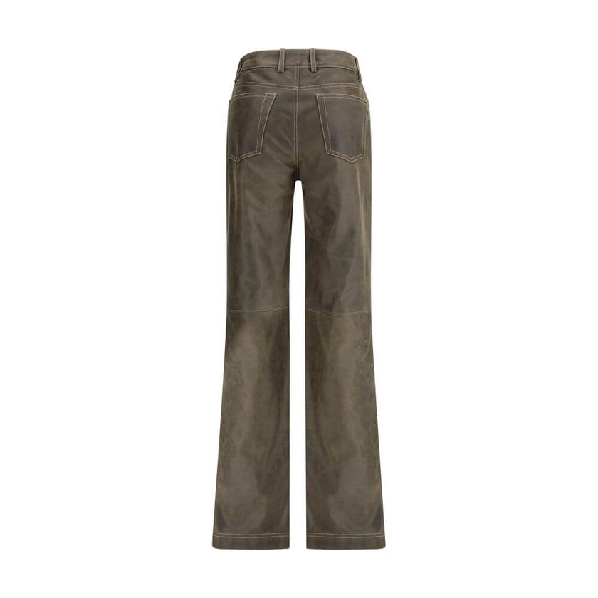 Brown Leather PantsEtro’s leather Pants feature a straight style with a mid-rise waist that ensures a comfortable and modern fit. The zip-and-button front closure ensures practicality and security, while the five-pocket design adds a classic and functiona