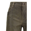 Brown Leather PantsEtro’s leather Pants feature a straight style with a mid-rise waist that ensures a comfortable and modern fit. The zip-and-button front closure ensures practicality and security, while the five-pocket design adds a classic and functiona
