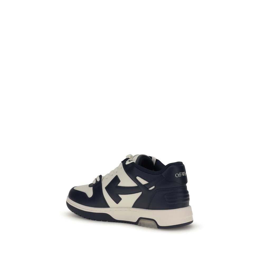 Blue Rubber Athletic SneakersOff-White’s Out of Office Sneakers feature a perforated round toe that offers breathability and comfort. The flat sole provides stability, while the iconic embossed Arrow logo on the side panel adds a distinctive touch to the
