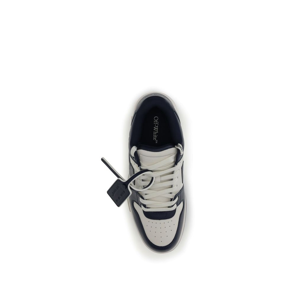 Blue Rubber Athletic SneakersOff-White’s Out of Office Sneakers feature a perforated round toe that offers breathability and comfort. The flat sole provides stability, while the iconic embossed Arrow logo on the side panel adds a distinctive touch to the