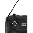 Black Calf Leather Bos Taurus Shoulder BagThe Rodeo Camera Bag by Balenciaga is crafted from smooth black calf leather with antique silver-tone hardware. Versatile and practical, it can be worn crossbody, over the shoulder, or by hand, thanks to the remov