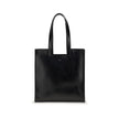Black Calf Leather Bos Taurus Shoulder BagThe Bally Tote Bag is reimagined in a simple, minimalist style, featuring clean lines and a versatile shape suitable for any occasion. Made from calf leather with crêpe finishes, it features a gold-laminated logo,