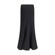 Black Fleece Wool Long SkirtBalenciaga’s virgin wool Godet skirt-trousers feature a mid-rise waist, front buttons, belt loops and inner pants for a versatile and refined style. Season: AW25 Fit: Regular Composition: 100% Fleece Wool MADE IN ITALYBlack Fle