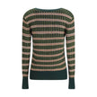 Green Wool SweatshirtEtro’s Horizontally striped wool Sweater is made from a wool blend with a multicolored jacquard pattern. Featuring a slim fit, it features a V-neckline, long sleeves and contrasting ribbed trim on the cuffs and hem for a lively and re