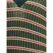 Green Wool SweatshirtEtro’s Horizontally striped wool Sweater is made from a wool blend with a multicolored jacquard pattern. Featuring a slim fit, it features a V-neckline, long sleeves and contrasting ribbed trim on the cuffs and hem for a lively and re