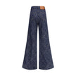Blue Cotton Flared JeansEtro’s jacquard-patterned flare Jeans feature an abstract jacquard pattern on lightly stretch délavé cotton denim. The five-pocket style features a fitted shape at the hips and flared from the knee down, with a Pegaso button closur