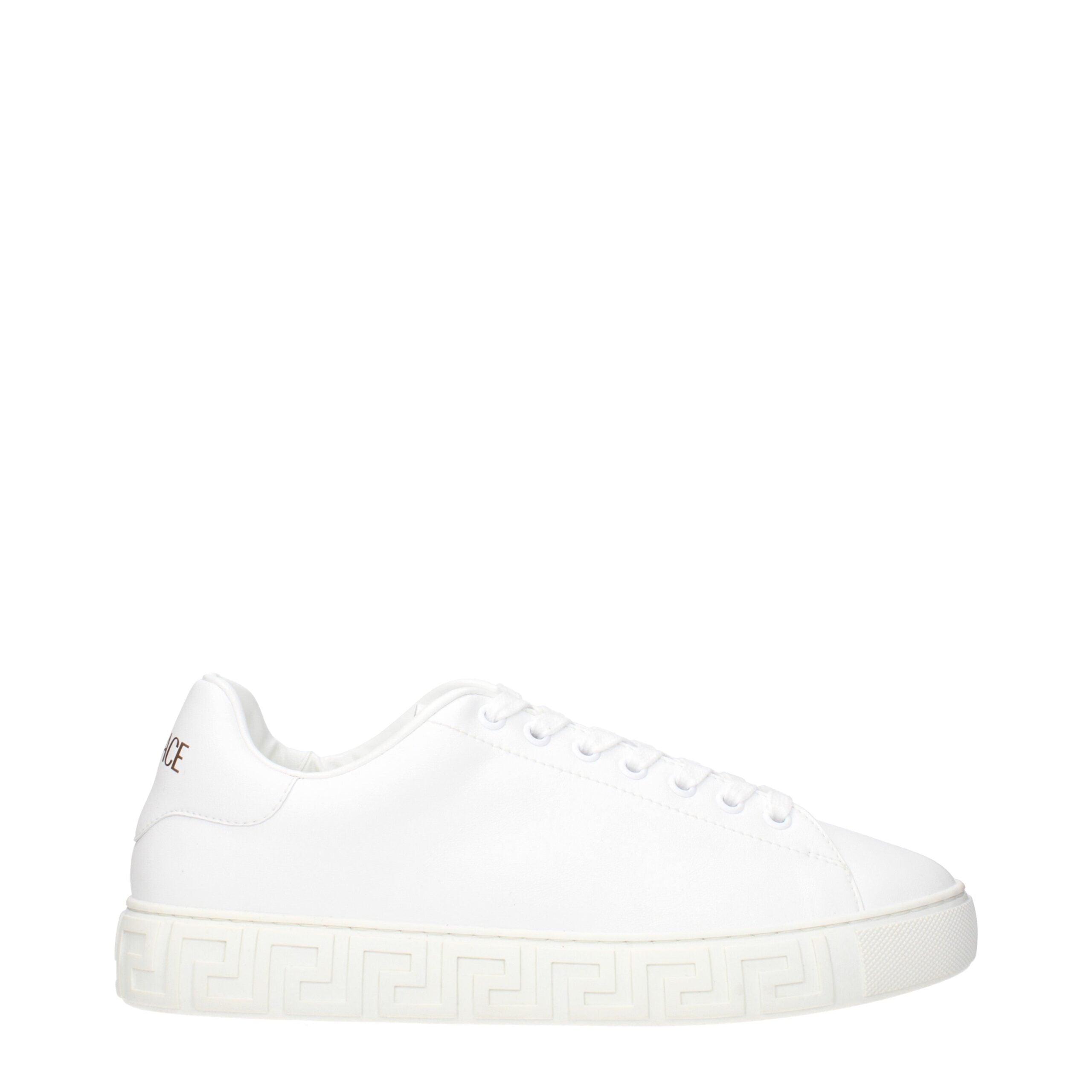 White Leather Low Top SneakersDescription: The product with MPN 10144601A096081W010 and code F84519 leather in white is a sneakers designed by Versace. It has features like front logo, back logo.White Leather Low Top Sneakers${tagsVersaceAulae White Leath