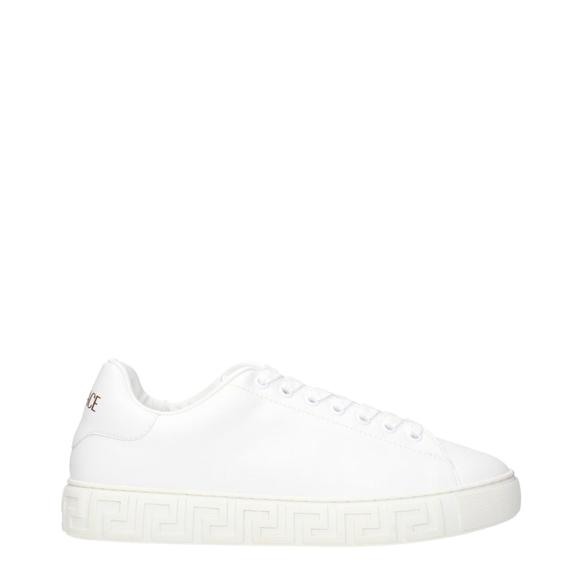 White Leather Low Top SneakersDescription: The product with MPN 10144601A096081W010 and code F84519 leather in white is a sneakers designed by Versace. It has features like front logo, back logo.White Leather Low Top Sneakers${tagsVersaceAulae White Leath